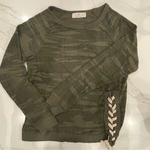 Twenty Green Camouflage Sweater